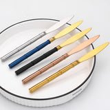 4 Pieces Stainless Steel Flatware Set with Bamboo-shaped Handle-Handle Details