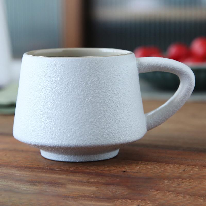 Classic Grainy White Ceramic Coffee Mug