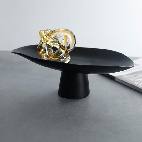 Minimalist Black Resin Jewelry Tray-Holder