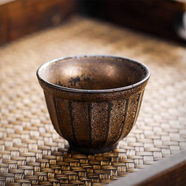 Vintage Rust Porcelain Teacup