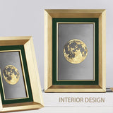 Gold and Dark Green Solid Wood Picture Frame-Front