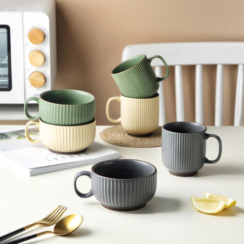 Stripe Porcelain Coffee Mug