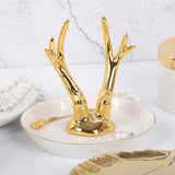 Gold Antler Ceramic Jewelry Tray-Interior