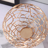 Geometric Messy Line Plated Circle Round Gold Candle Holder-Holder Details