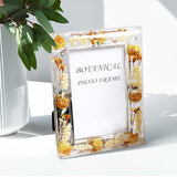 Handmade Yellow Pressed Dried Flowers Acrylic Picture Frame