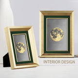 Gold and Dark Green Solid Wood Picture Frame-4''x 6'', 5'' x 7''