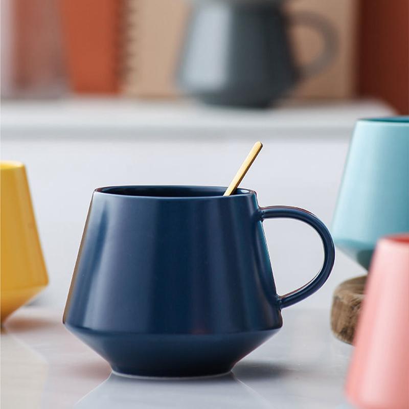 Classic Ceramic Mug in Pure Color-Navy, Blue