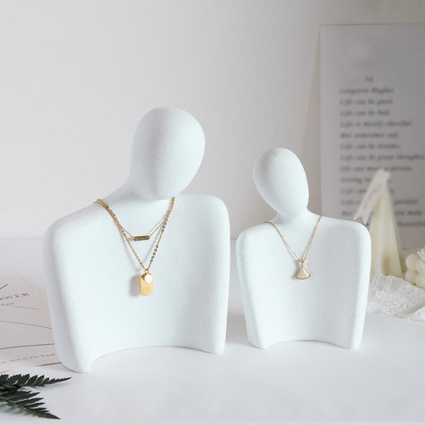 Humanoid Resin Necklace Display Stand, Set of 2