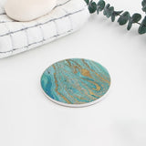 Ceramic Absorbent Coasters with Holder, Set of 6