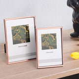 Minimalism Rectangular Rose Gold Metal Picture Frame-4'' x 6'', 5'' x 7''