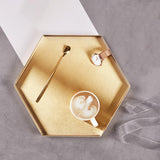 Geometric Gold Stainless Steel Jewelry Tray-Hexagon