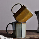 Polygon Stoneware Coffee Mug-Placement Display