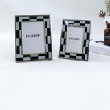 Black and White Plaid Picture Frame-4'' x 6'', 5'' x 7''