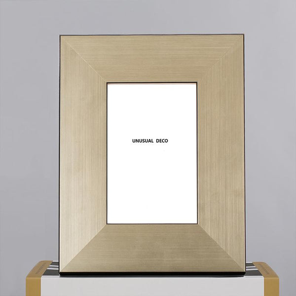 Gold Solid Wood Picture Frame with Wide Finish-Front