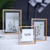 Rose Gold Metal and Acrylic Picture Frame-4'' x 4'', 4'' x 6'', 5'' x 7''