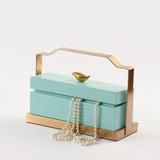 Neo-Classical Wood Jewelry Box with Handle