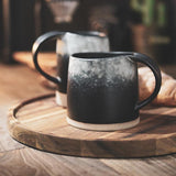 Handmade Gradient Black Ceramic Coffee Mug