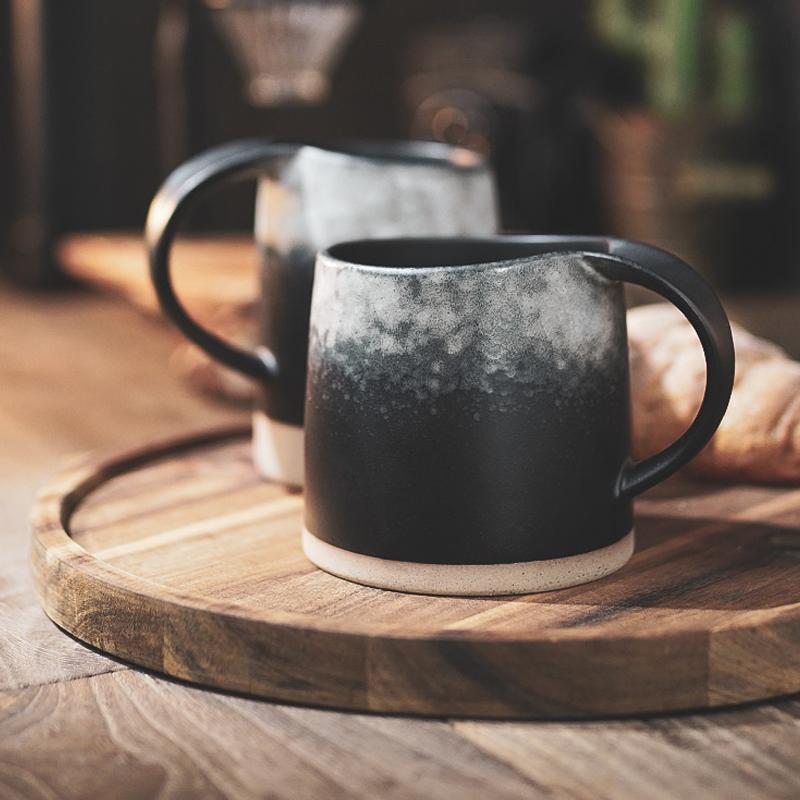 Handmade Gradient Black Ceramic Coffee Mug