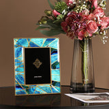 Green and Blue Glass Picture Frame-Scene