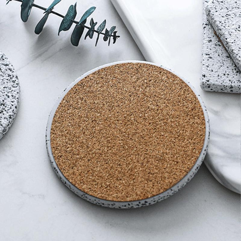 Spraying Granite Geometric Coasters, Set of 6-Back