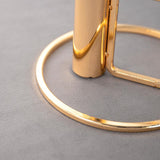 Simple Gold Metal Taper Candle Holder with Decorative Bird-Details