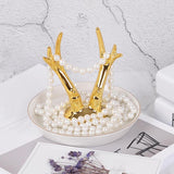 Gold Antler Ceramic Jewelry Tray-Detail