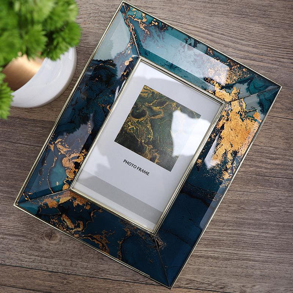 Gold and Dark Green Metal Picture Frame