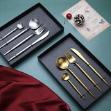 4 Piece Classic  Stainless Steel Flatware Set in Gift Box