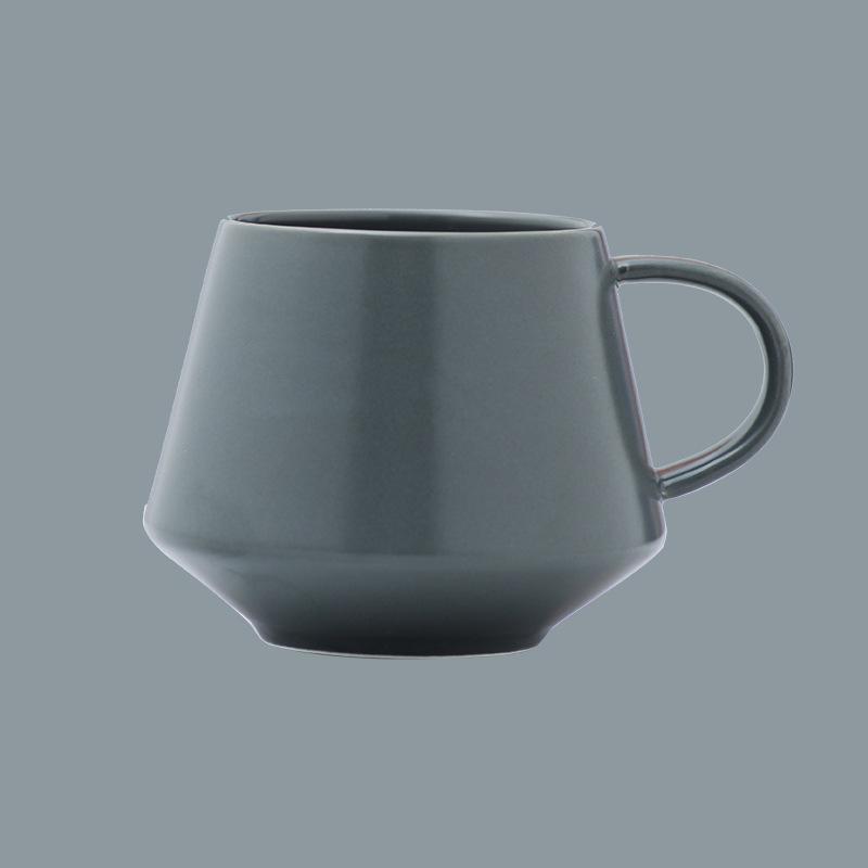 Classic Dark Gray Ceramic Mug in Pure Color