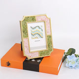 Pink and Green Colored Stone Picture Frame