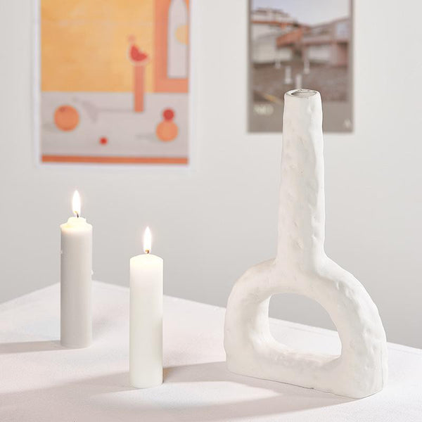 Creative Pure White Porcelain Candle Holder