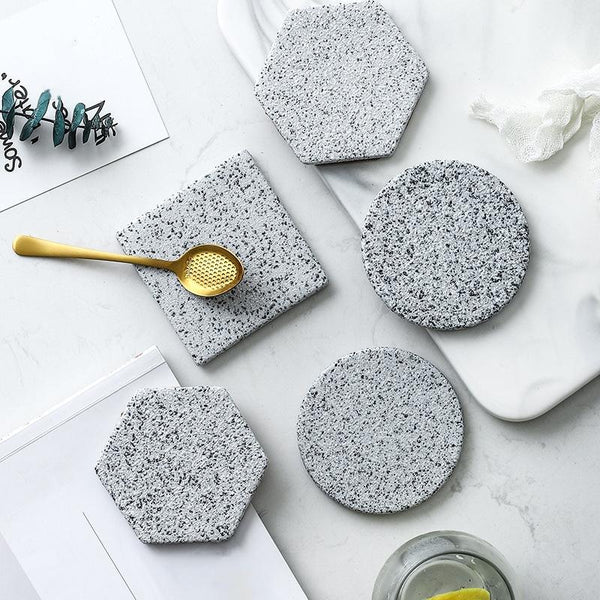 Geometric Spraying Granite Coasters, Set of 6