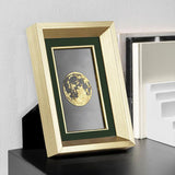 Gold and Dark Green Solid Wood Picture Frame-Side