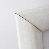 Pure White Leather Picture Frame-Details