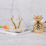 Gold Antler Ceramic Jewelry Tray-Front