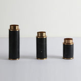 Cylindrical Marble Black Candle Holder-Details