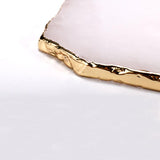 Rose Quartz Gold Coasters, Set of 4-Detail