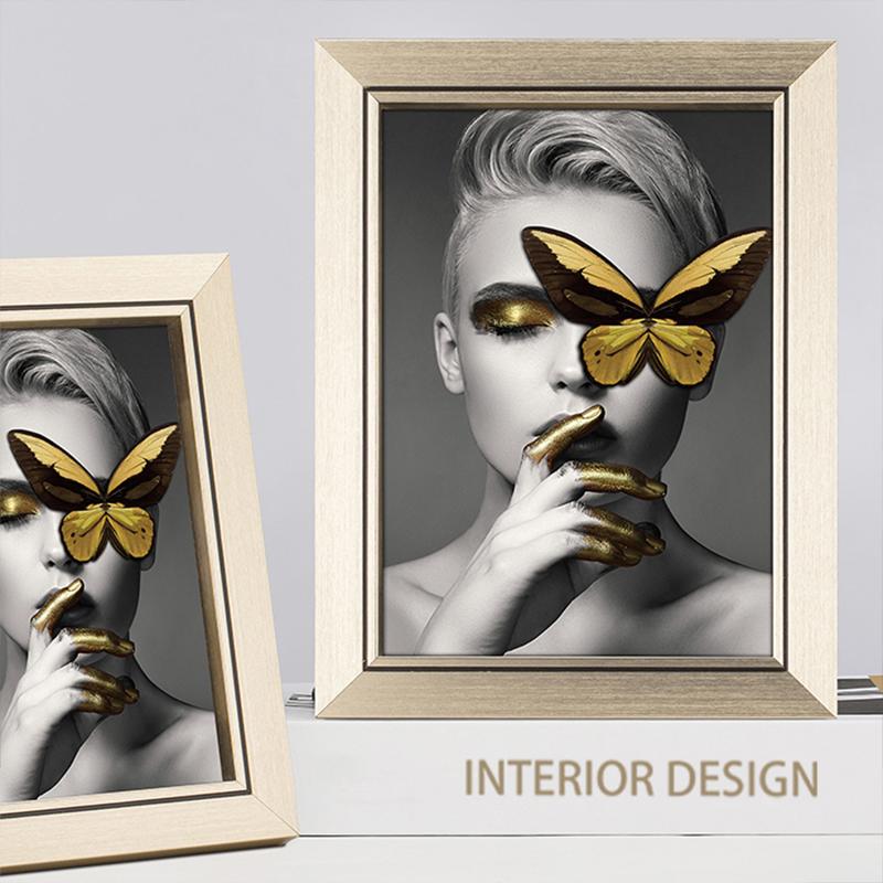 Classic Light Gold Solid Wood Picture Frame-Details