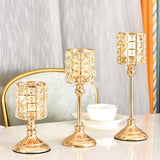 Luxury Gold Crystal Candle Holder