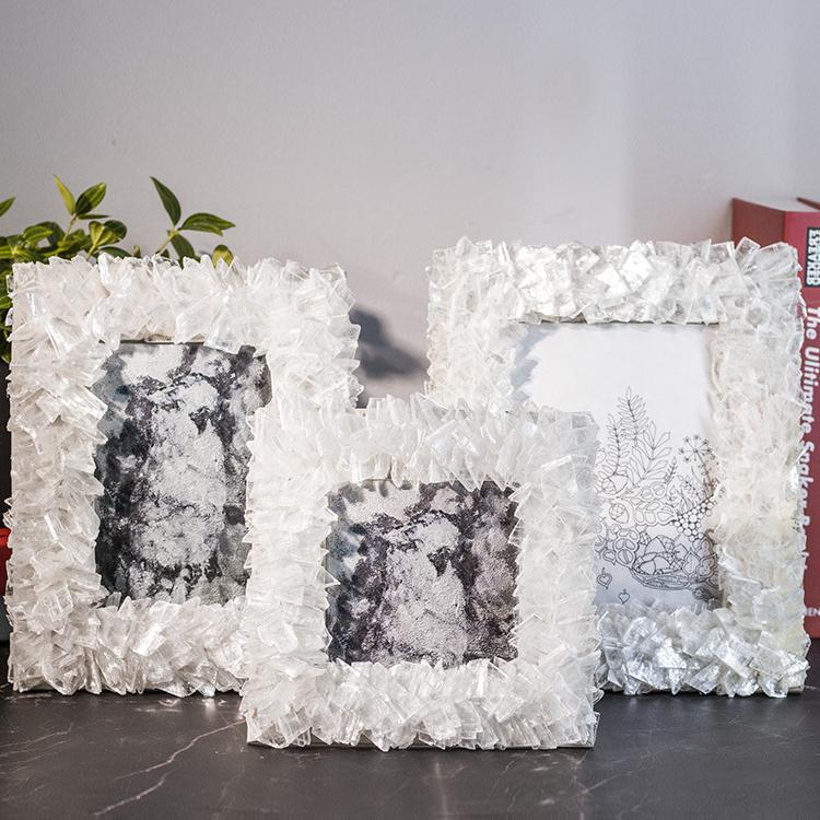 Creative Handmade White Gypsum Ore Picture Frame-Scene