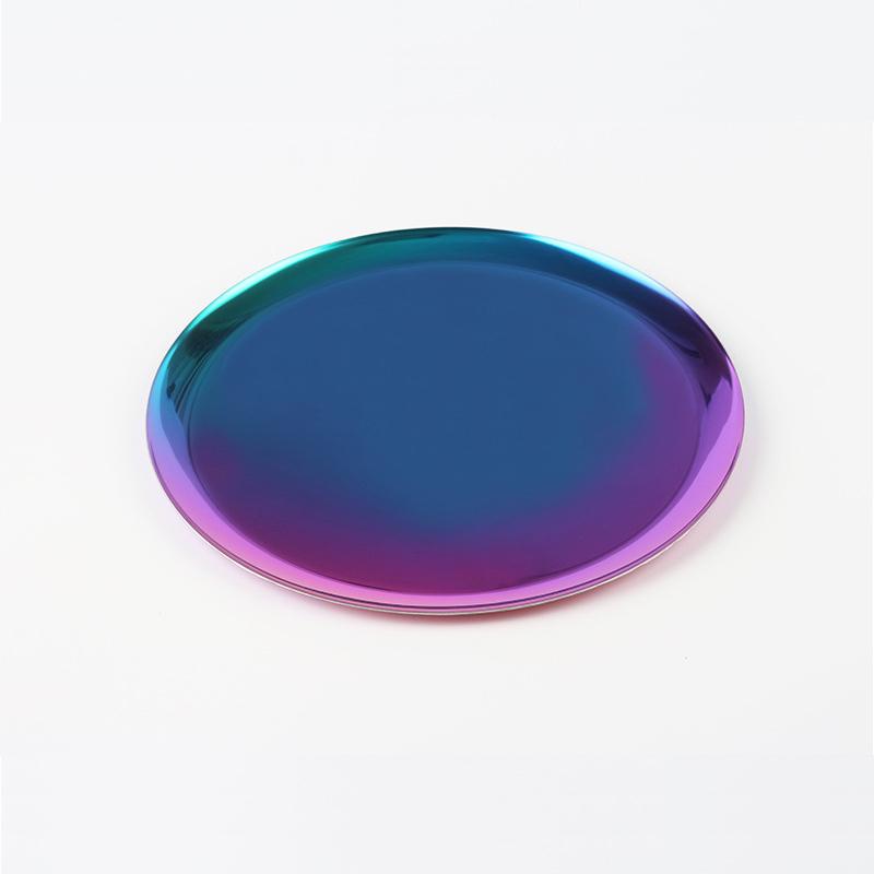 Round Stainless Steel Jewelry Tray-Rainbow