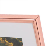 Minimalism Rectangular Rose Gold Metal Picture Frame-Details