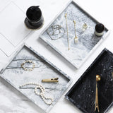 Minimalist Geometric Marble Jewelry Tray