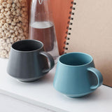 Classic Ceramic Mug in Pure Color-Gray, Blue