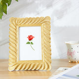 Hand Carved Bright Gold Resin Picture Frame-Front